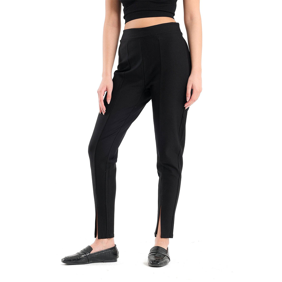 بنطلون بفتحة من قدام حريمي - أسود 17192