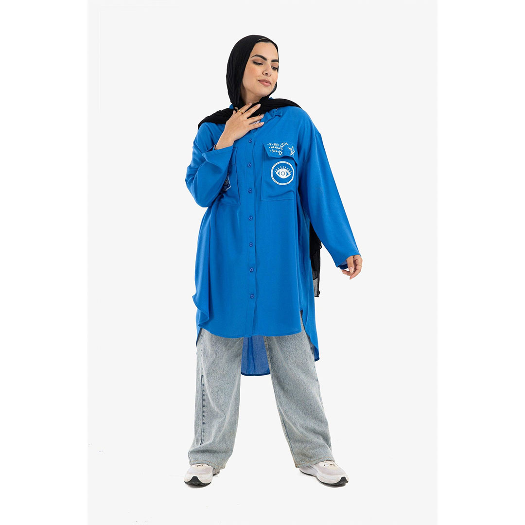 شيميز طويل بكم حريمي 17261