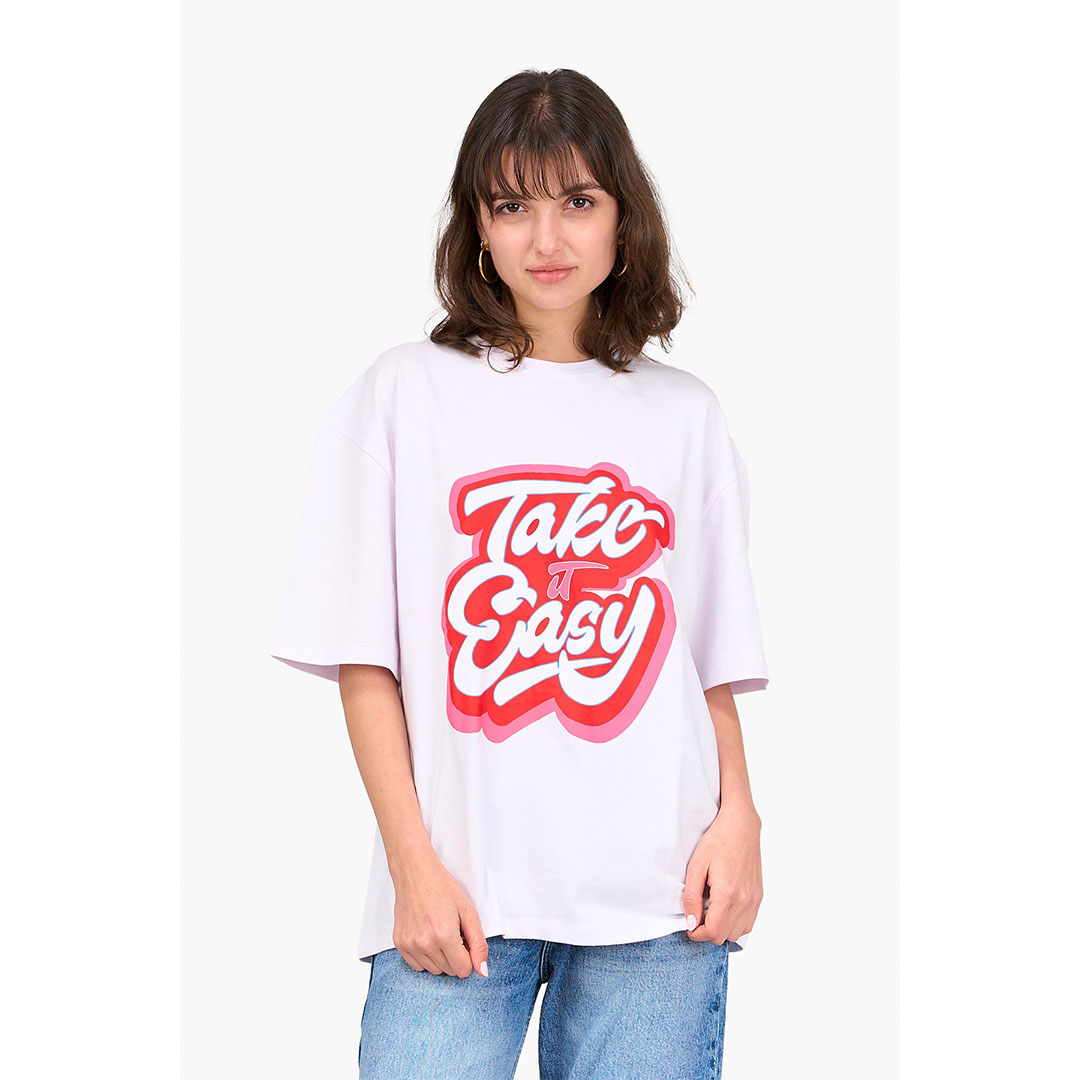 تيشيرت نصف كم حريمي - أبيض 17718