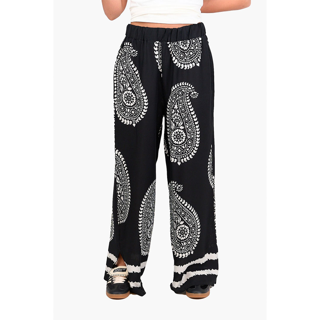 بنطلون بوهيمي حريمي - أسود 17860