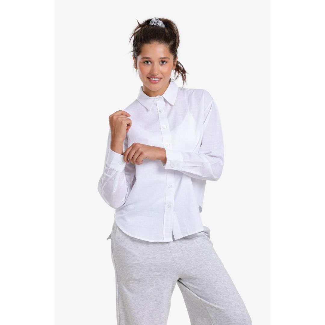 قميص كلاسيك بأزرار فوال حريمي - 18132