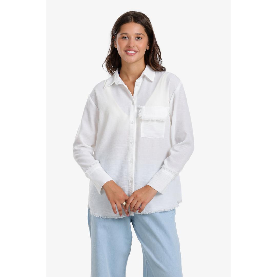 قميص فوال بقصة مريحة حريمي - 18148