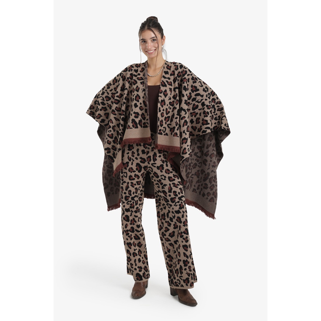 بونشو بنقشة جلد النمر - كافية - 18171