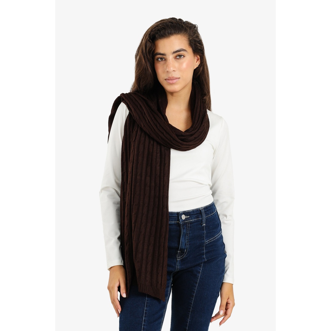 شال محبوك مضلع حريمي - 18177