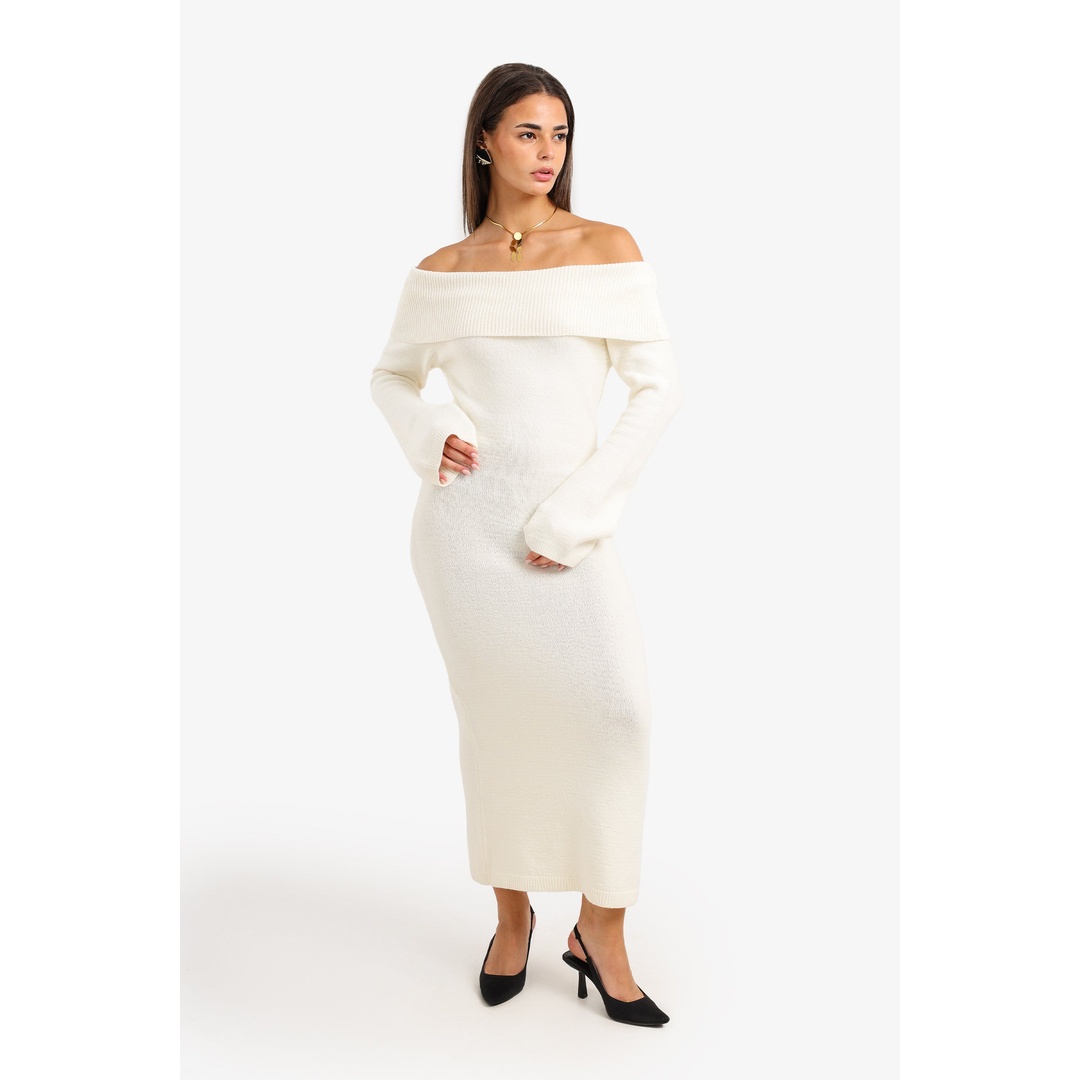 فستان ماكسي مكشوف الكتفين - 18195