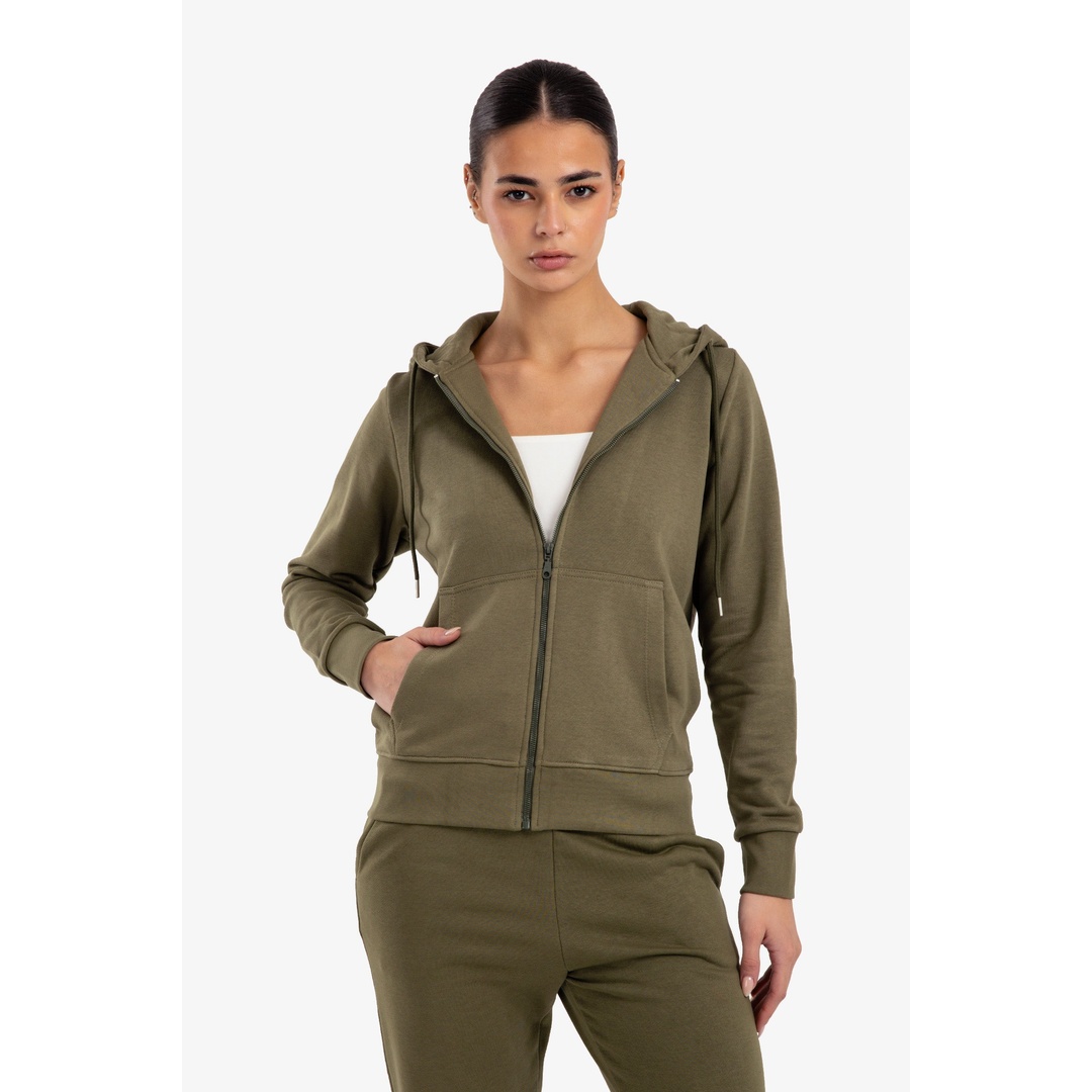 سويت شيرت رياضي مريح - زيتي - 18338