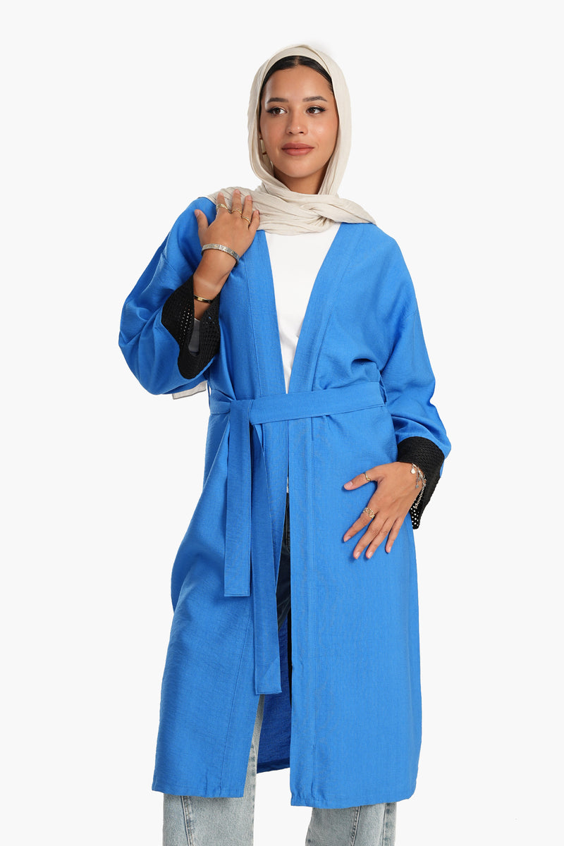 كيمونو كارينا مع أكمام كروشيه شبكية 56128