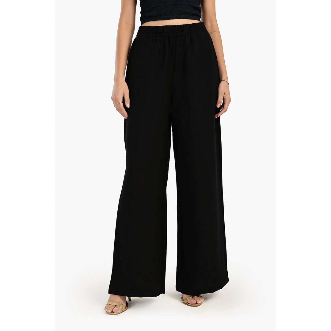 بنطلون حريمي سادة واسع مريح 56334