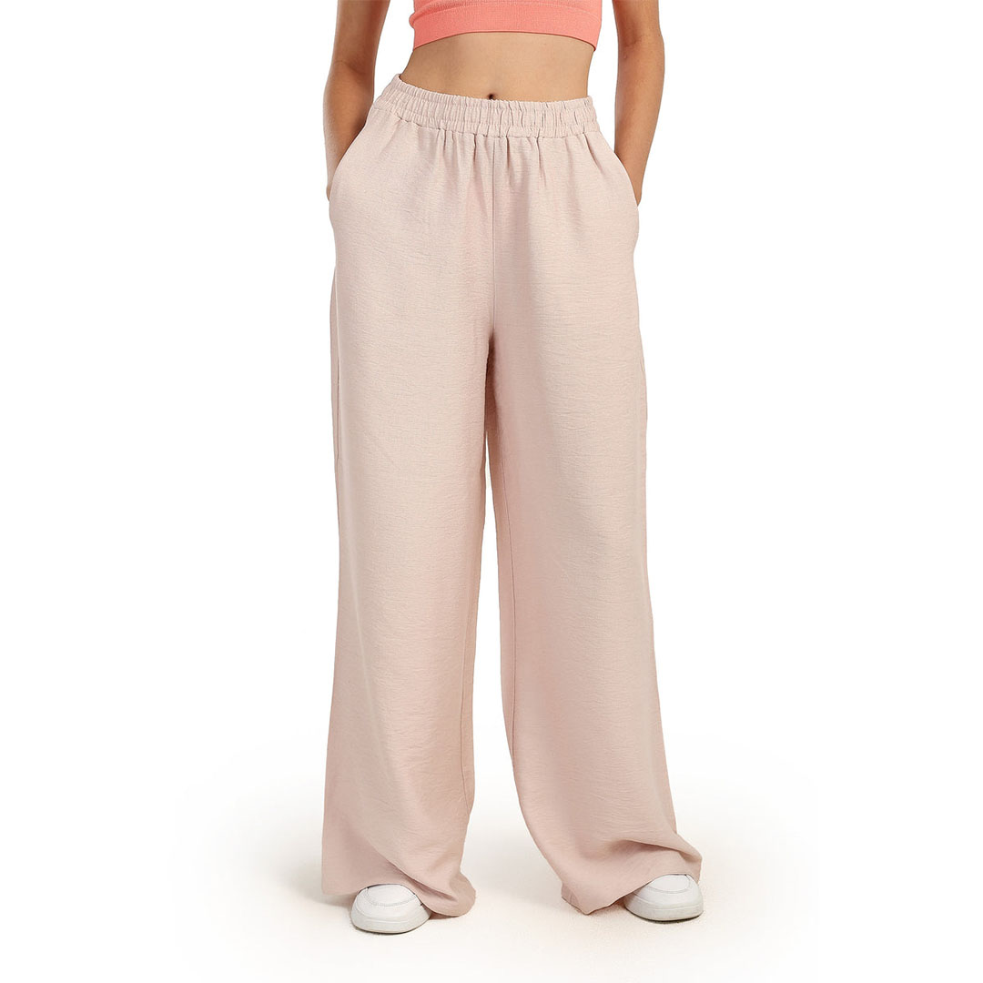 بنطلون حريمي سادة واسع مريح 56334