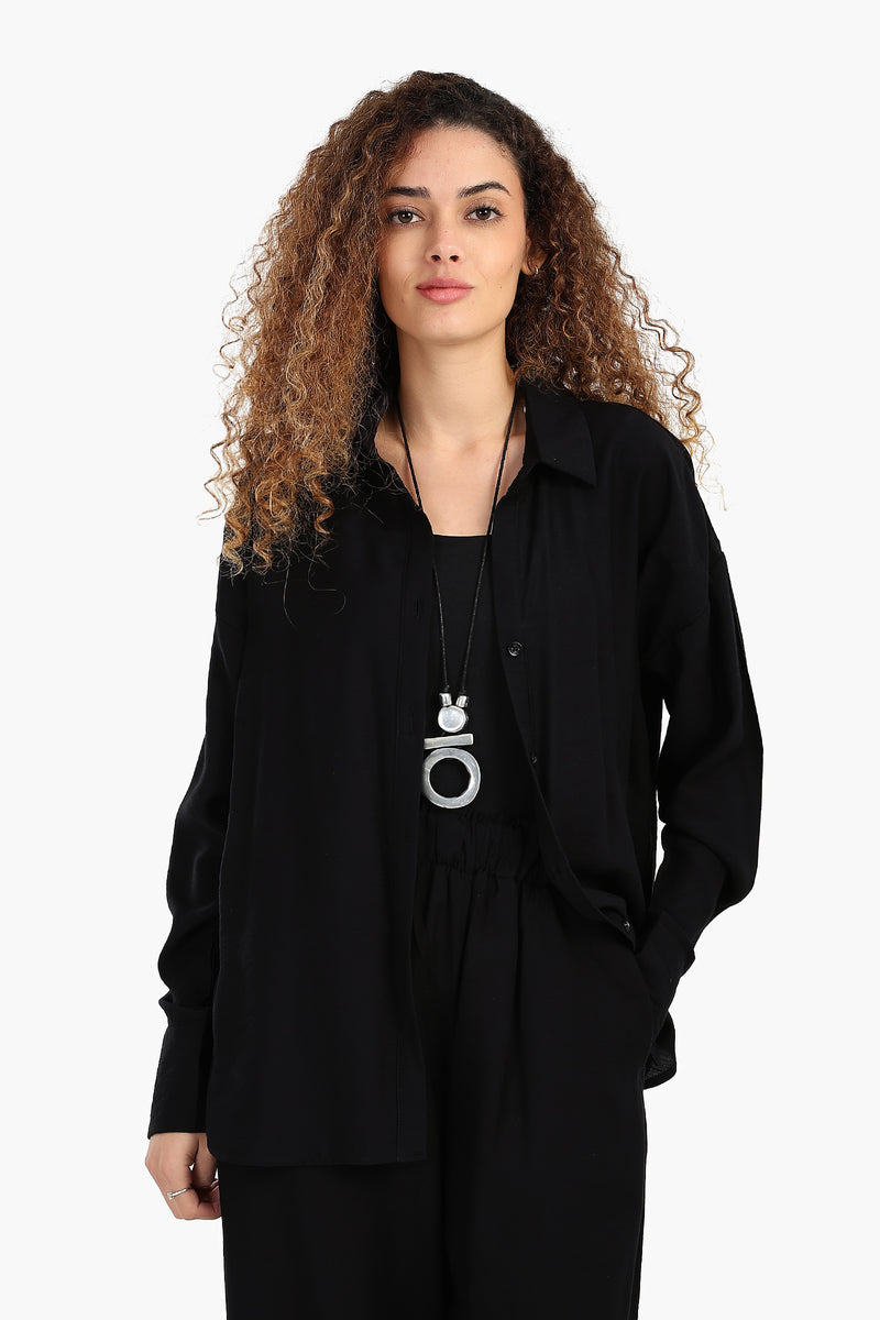 قميص كارينا مريح بأكتاف منسدلة 56667