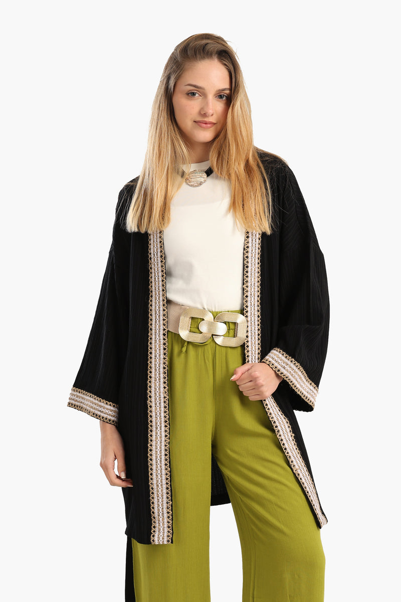 كيمونو كارينا مضلع مع تطريز 56706