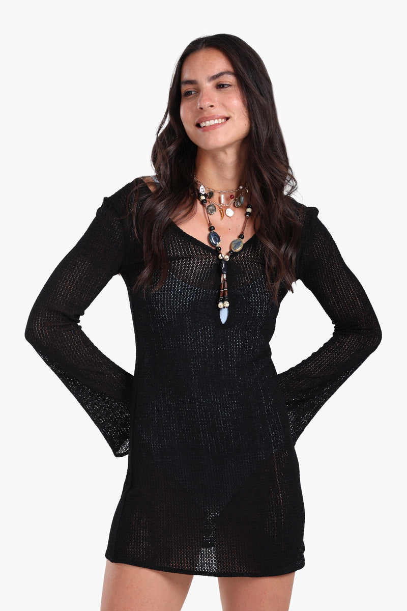 فستان كارينا قصير محبوك للشاطئ 56800