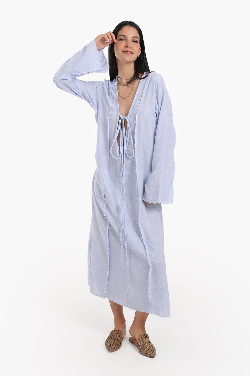 فستان كارينا للشاطئ بفتحة رقبة على شكل حرف V 57158