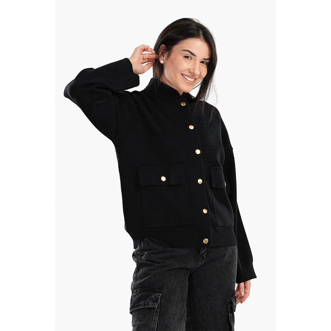 جاكيت صوف بأزرار حريمي 17533