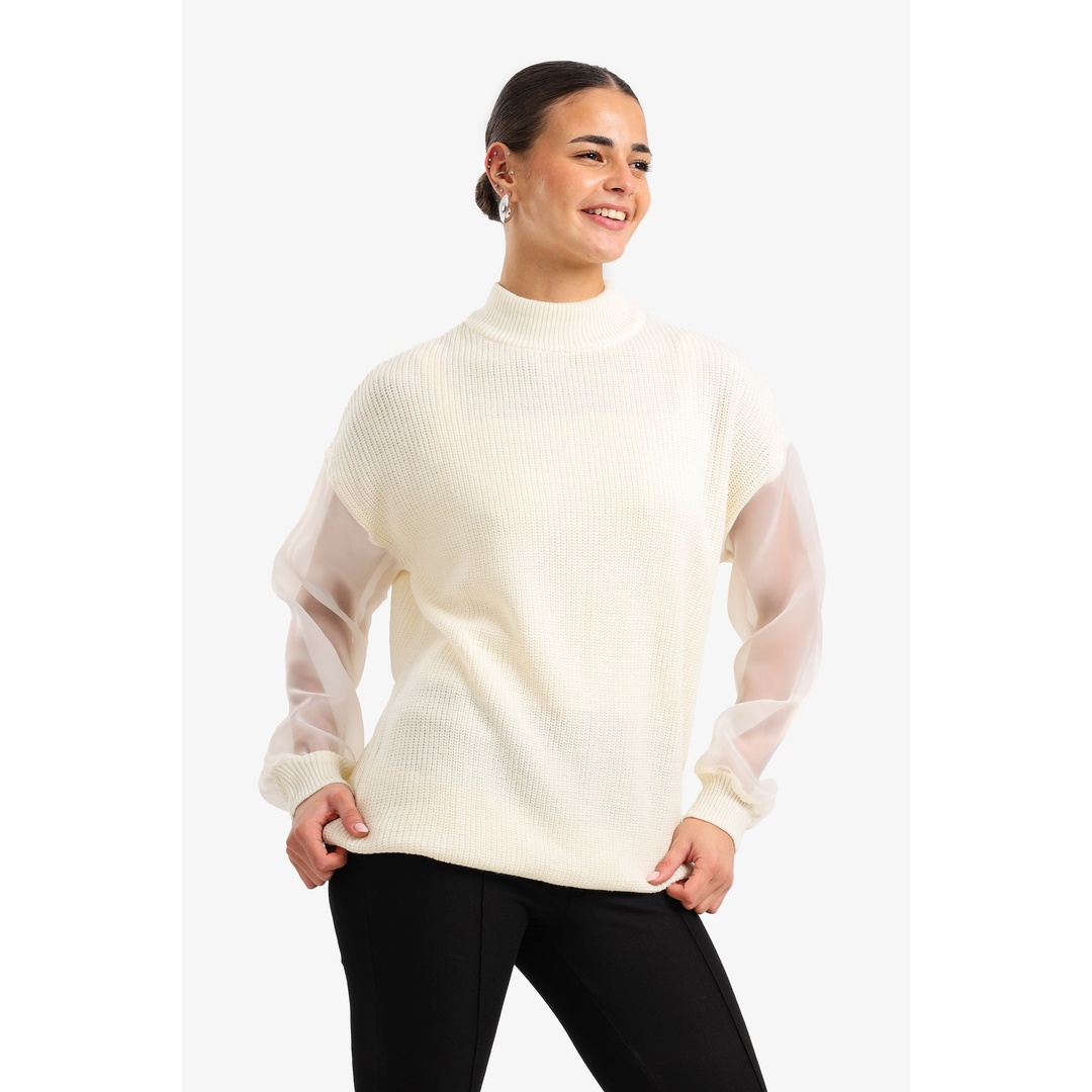 بلوزه بأكمام شفافة حريمي - 17000