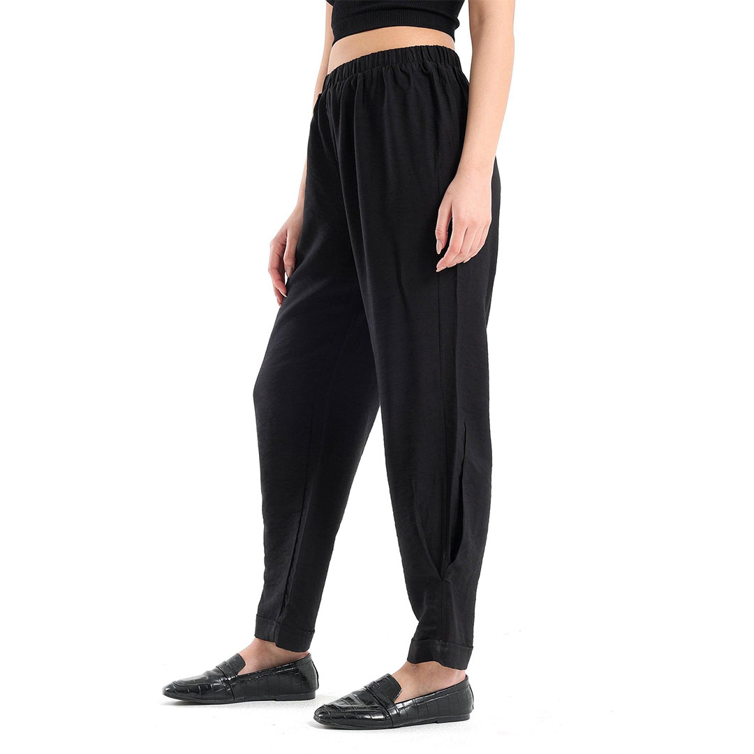 بنطلون بوي فريند حريمي كتان 17153