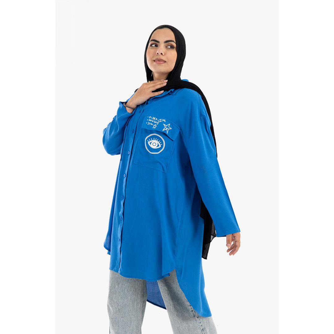 شيميز طويل بكم حريمي 17261