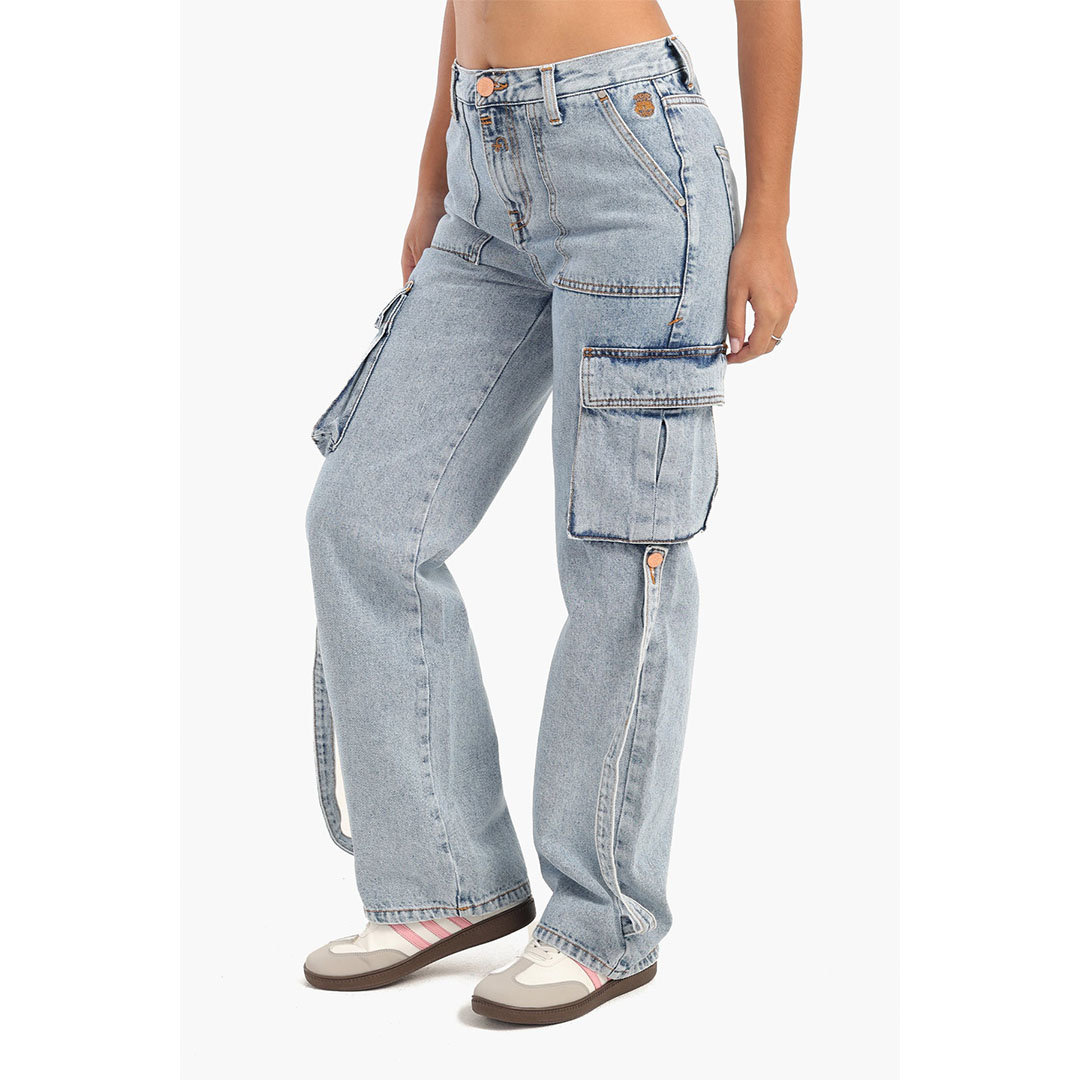 بنطلون كارجو بيجيوب حريمي - أزرق فاتح 17925