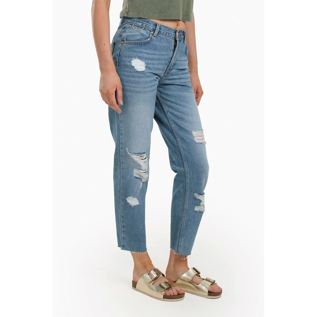 بنطلون جينز مقطع حريمي - أزرق 17996