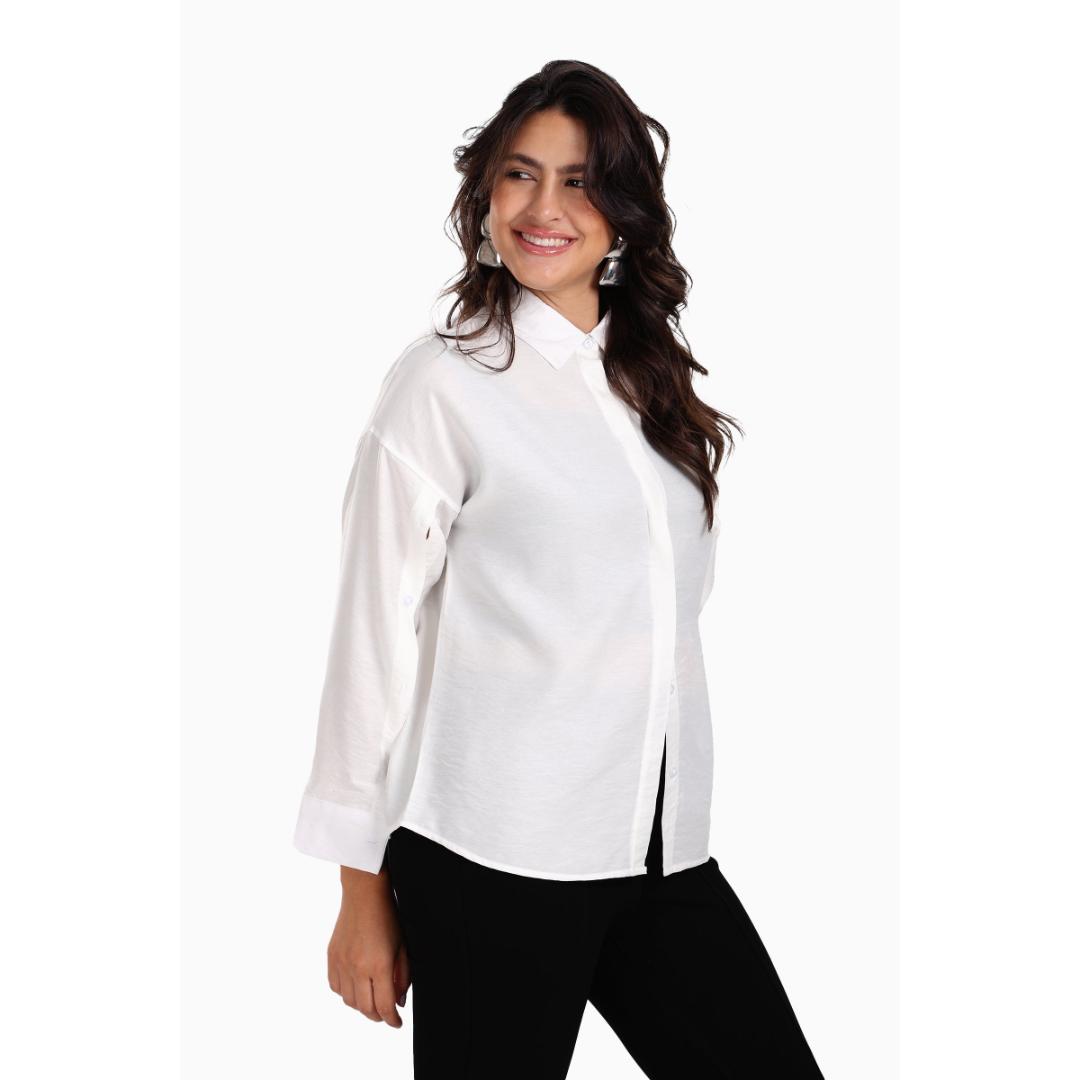 قميص قطن بأكمام طويلة حريمي - 18039