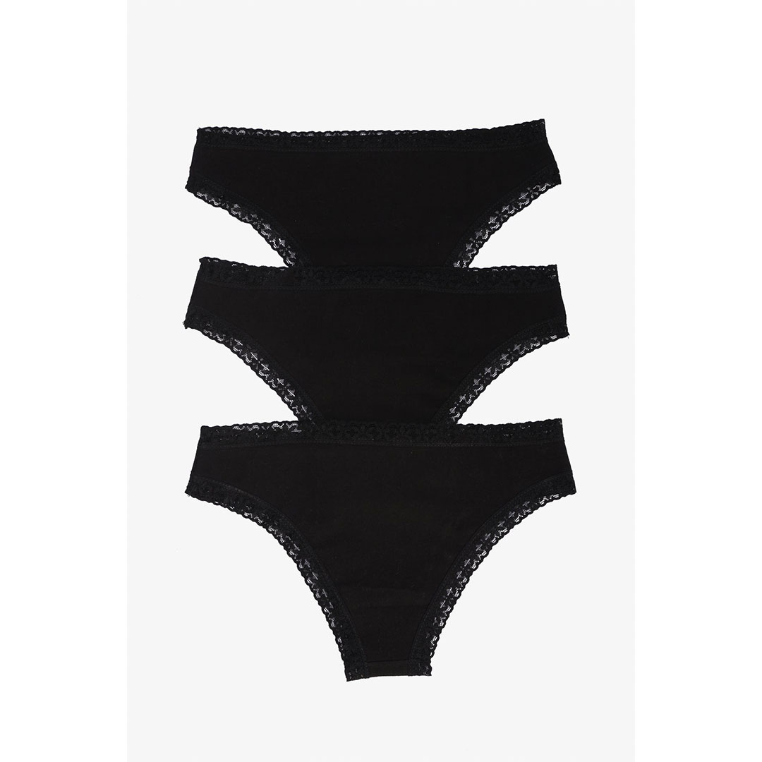 طقم بانتي حريمي قطن - 3 قطع