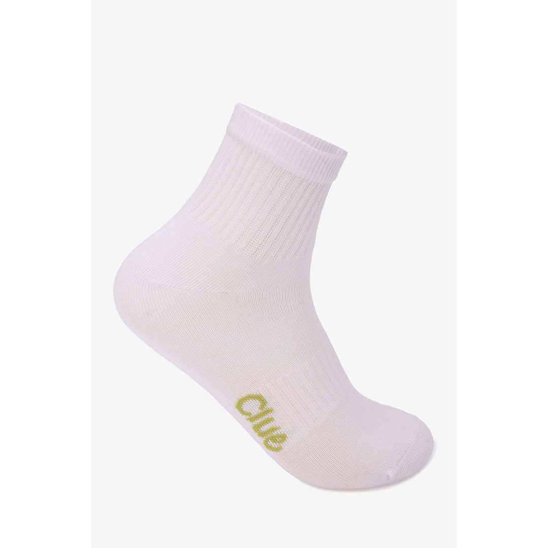 شرابات يومية مضلعة - 3 أزواج - أبيض