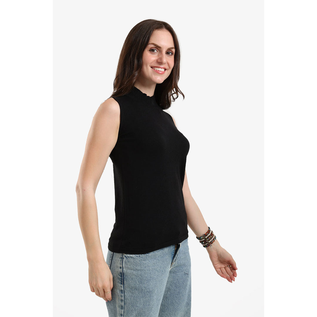 بلوفر صوف بدون أكمام حريمي