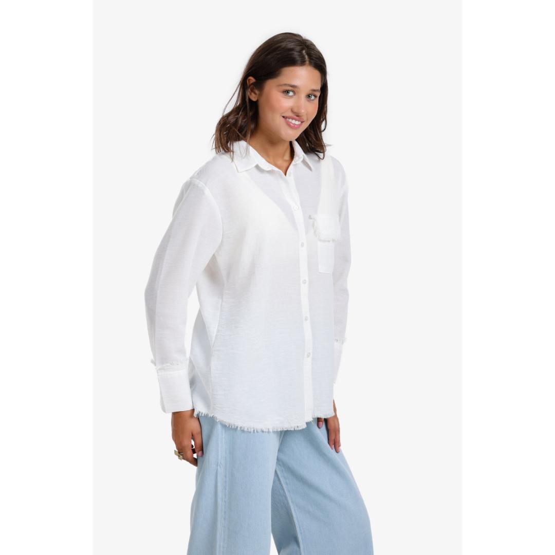 قميص فوال بقصة مريحة حريمي - 18148