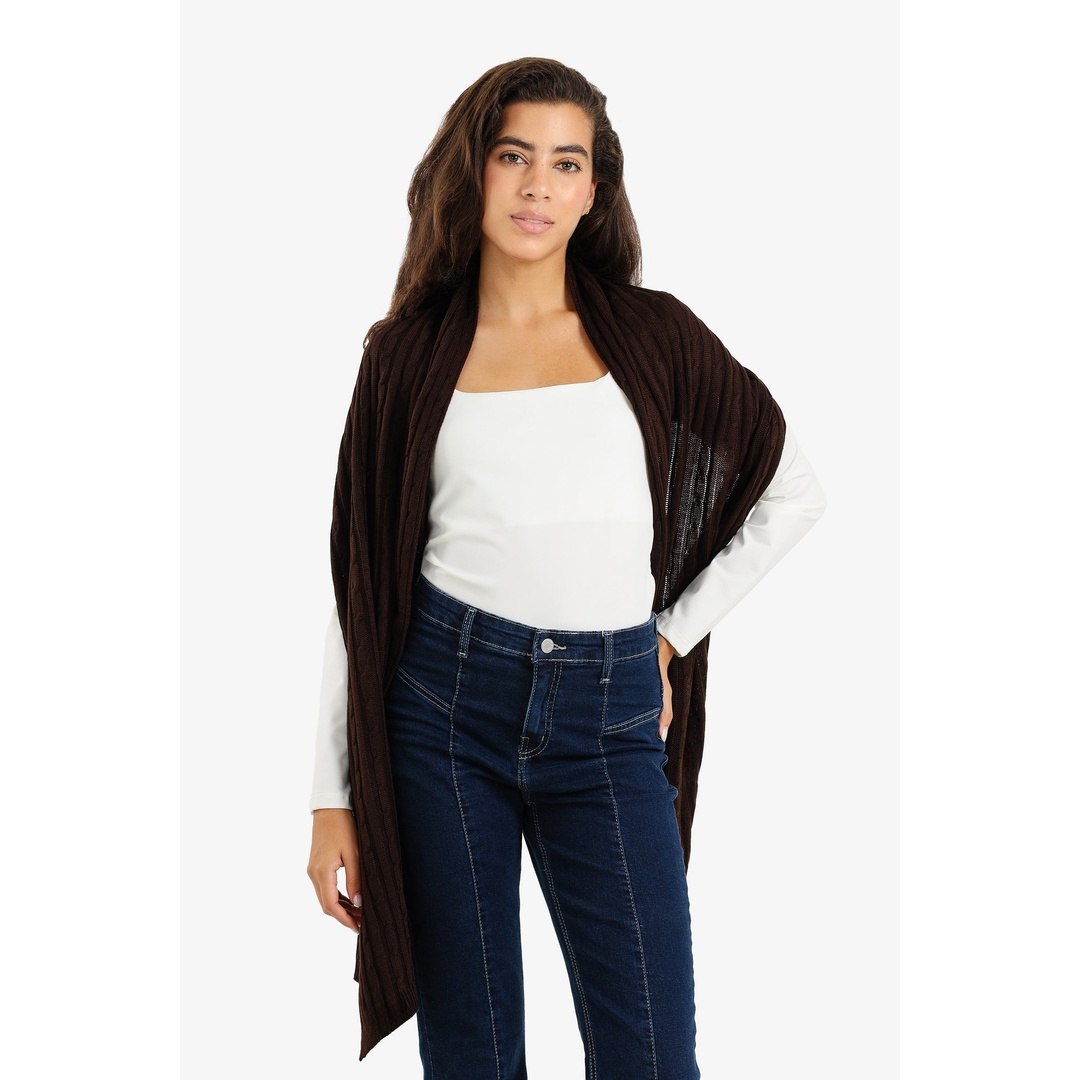 شال محبوك مضلع حريمي - 18177