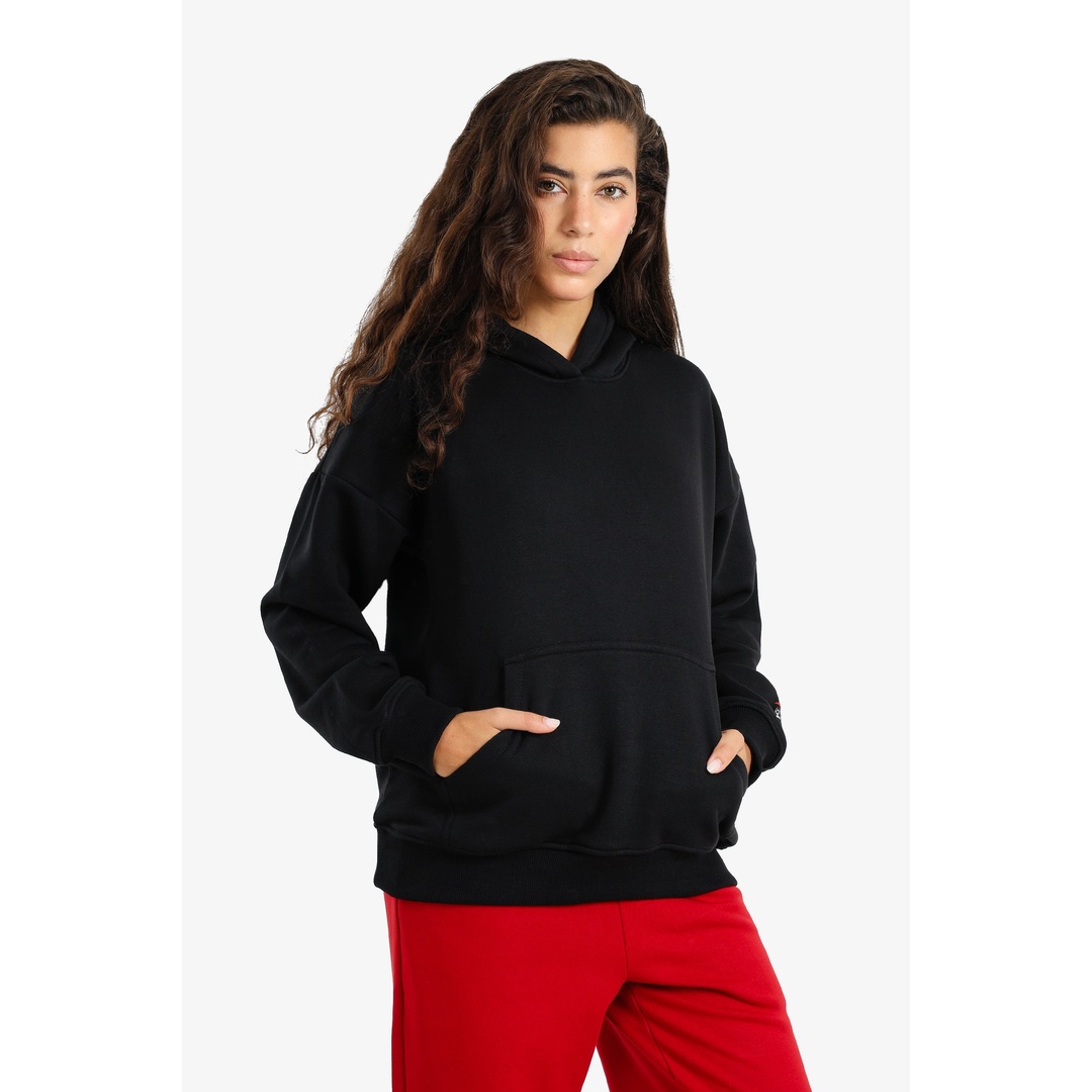 سويت شيرت مطبوع عليه ظهر مريح - أسود - 18203