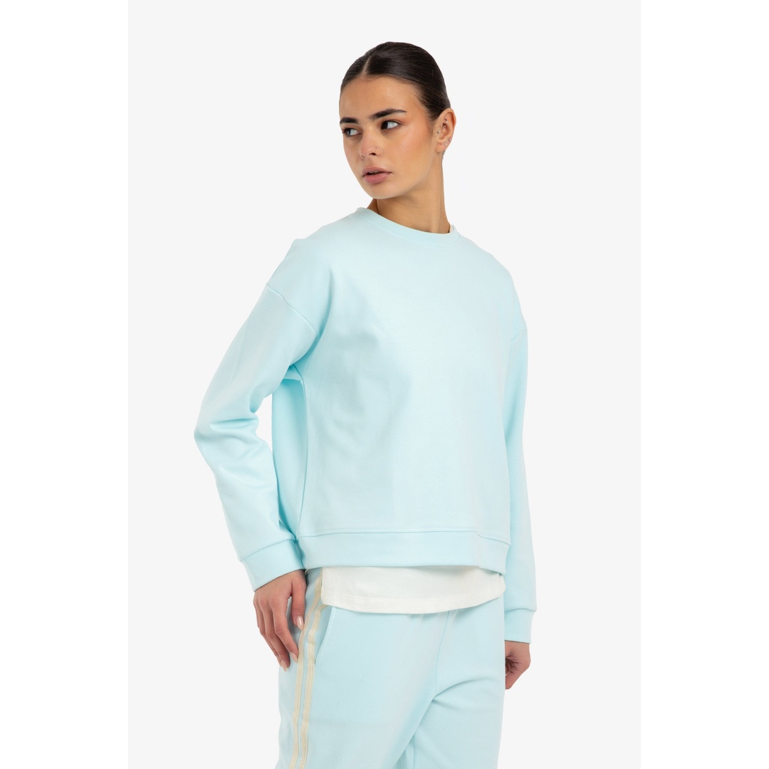 سويت شيرت مريح للاسترخاء - أزرق فاتح - 18216
