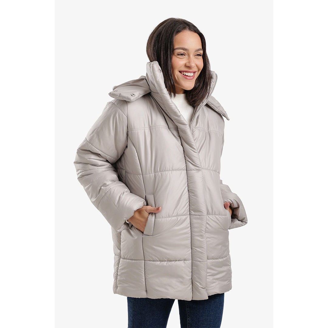 جاكيت منفوخ بغطاء للرأس حريمي - 18228