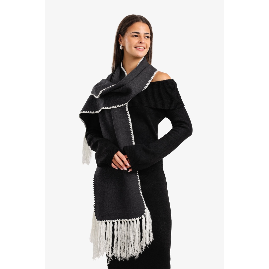 شال حريمي شتوي بشراشيب - 18281