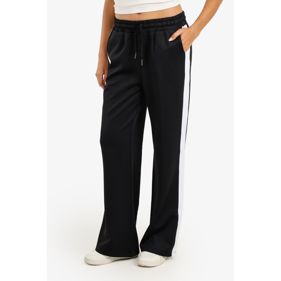 بنطلون رياضي بلوحة متباينة - أسود - 18291