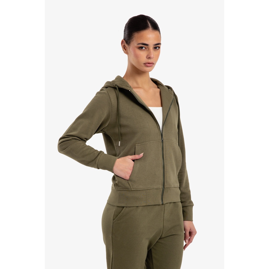 سويت شيرت رياضي مريح - زيتي - 18338