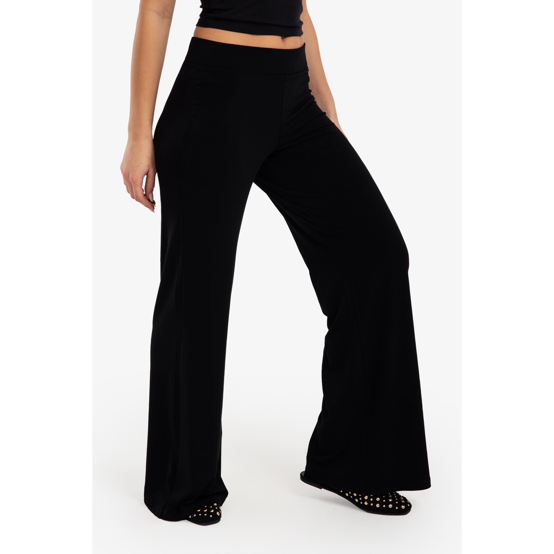 بنطلون واسع الساقين بخصر مطاطي - 18349