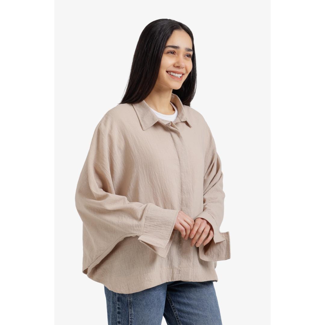 قميص واسع بأكمام طويلة حريمي - 18423