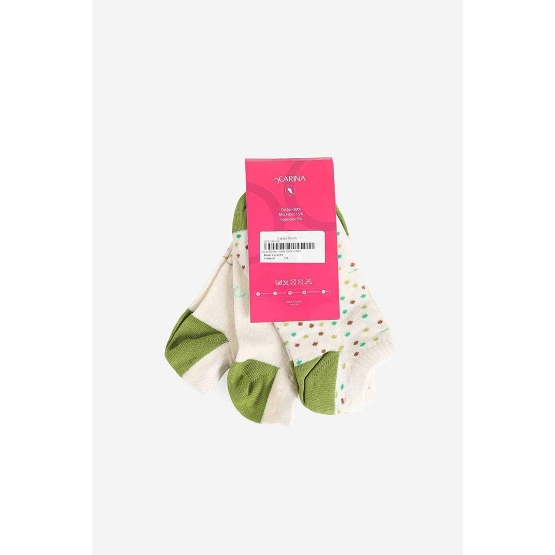 3 شرابات حريمي قطن كارينا - شكل كيوي - 52015