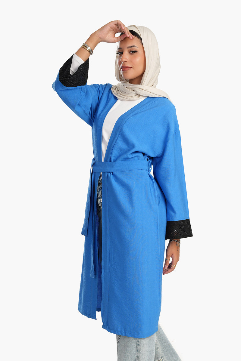 كيمونو كارينا مع أكمام كروشيه شبكية 56128