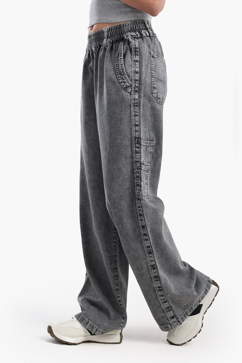 بنطلون جينز كارينا خفيف الوزن واسع الساق 56143