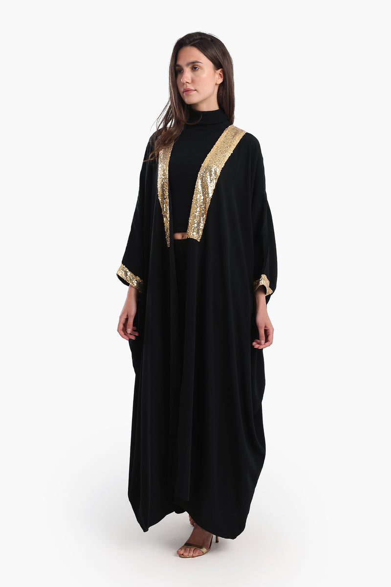 عباية كارينا بتصميم مريح مع ترتر 56241