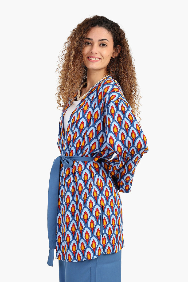 كيمونو كارينا بنقشة الطاووس 56331