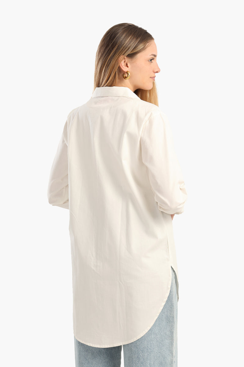 قميص كارينا مريح للاستخدام اليومي - أوف وايت 56371