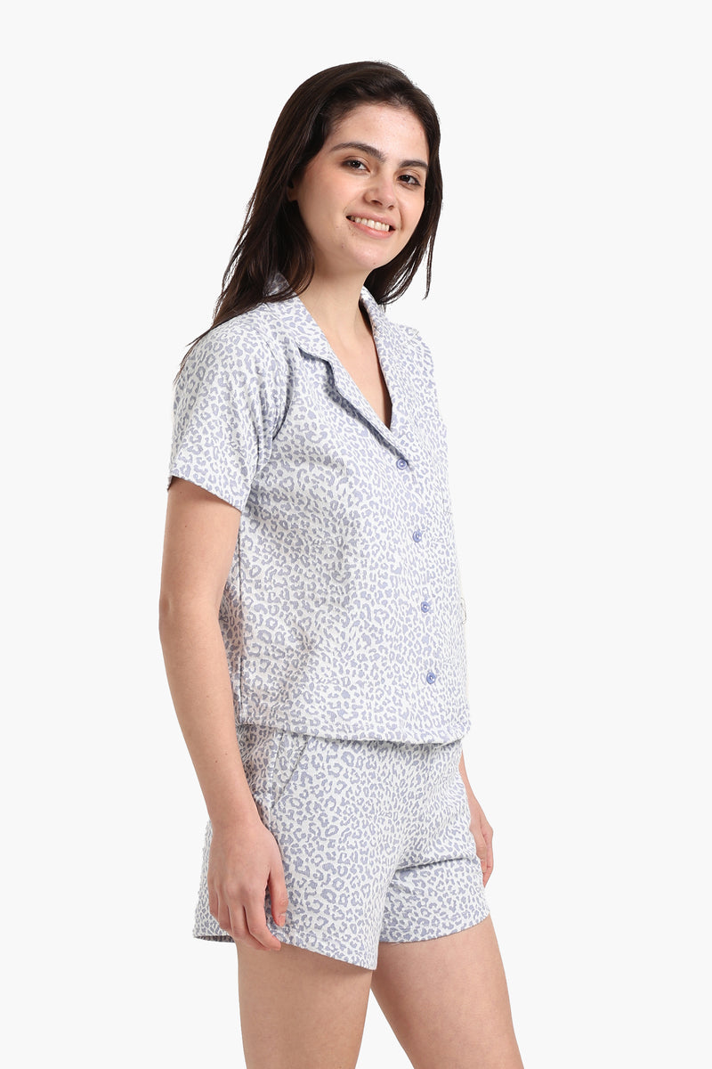 طقم بيجامة كارينا بطبعة جلد النمر 56387