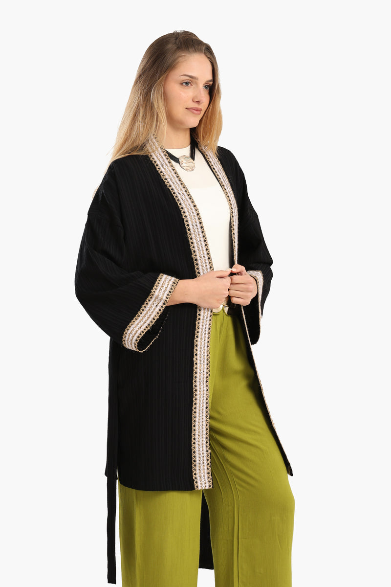 كيمونو كارينا مضلع مع تطريز 56706