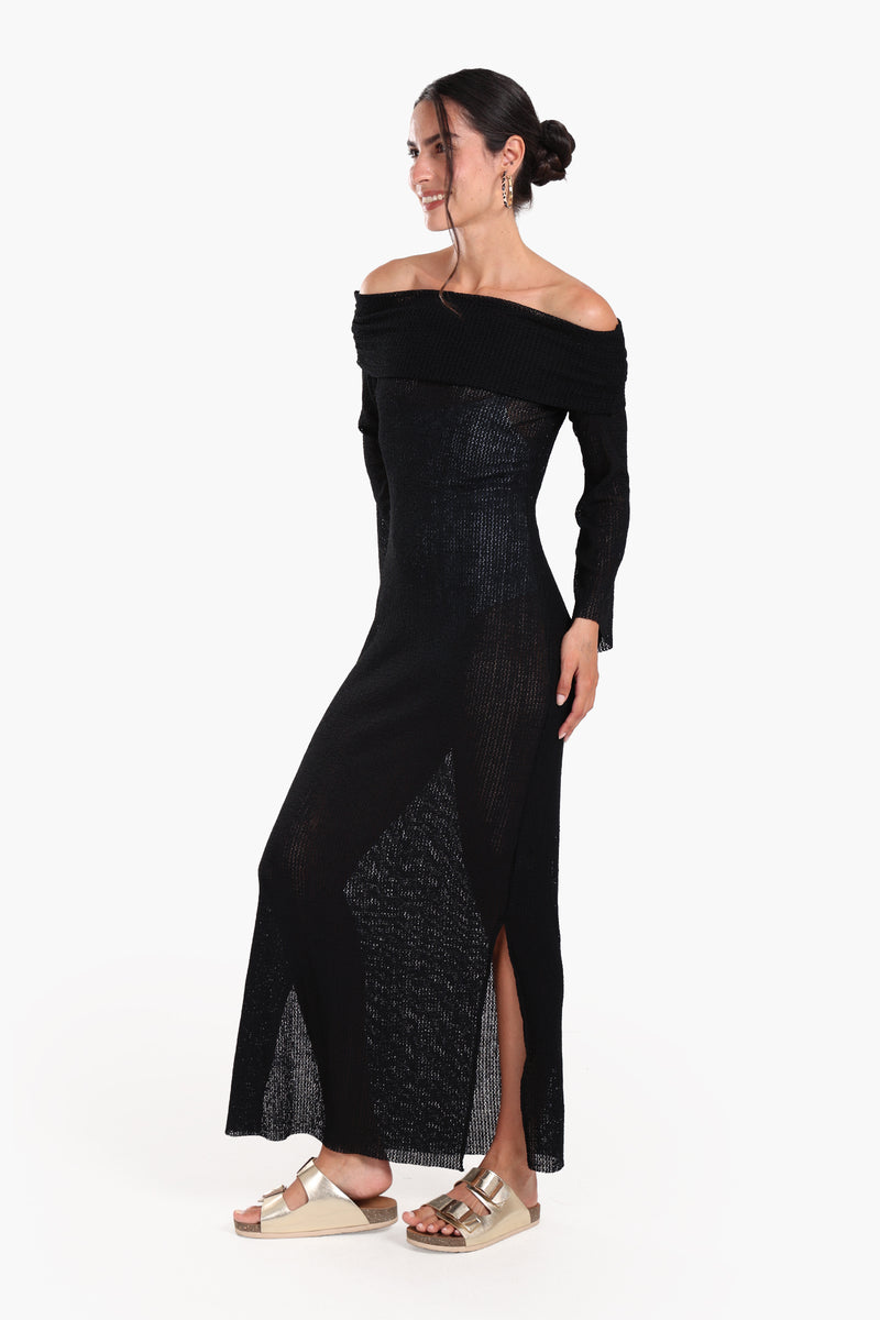 فستان كارينا ماكسي للشاطئ مكشوف الكتفين 56798