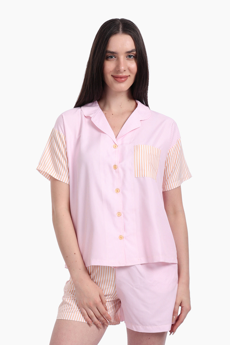 طقم بيجامة كارينا بوبلين مخطط 56934