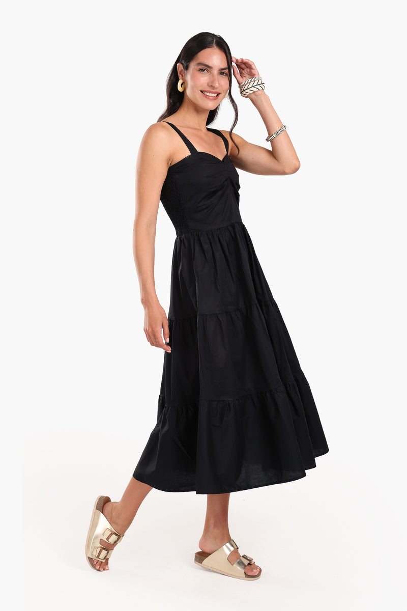 فستان كارينا ميدي متعدد الطبقات بدون أكمام 57068