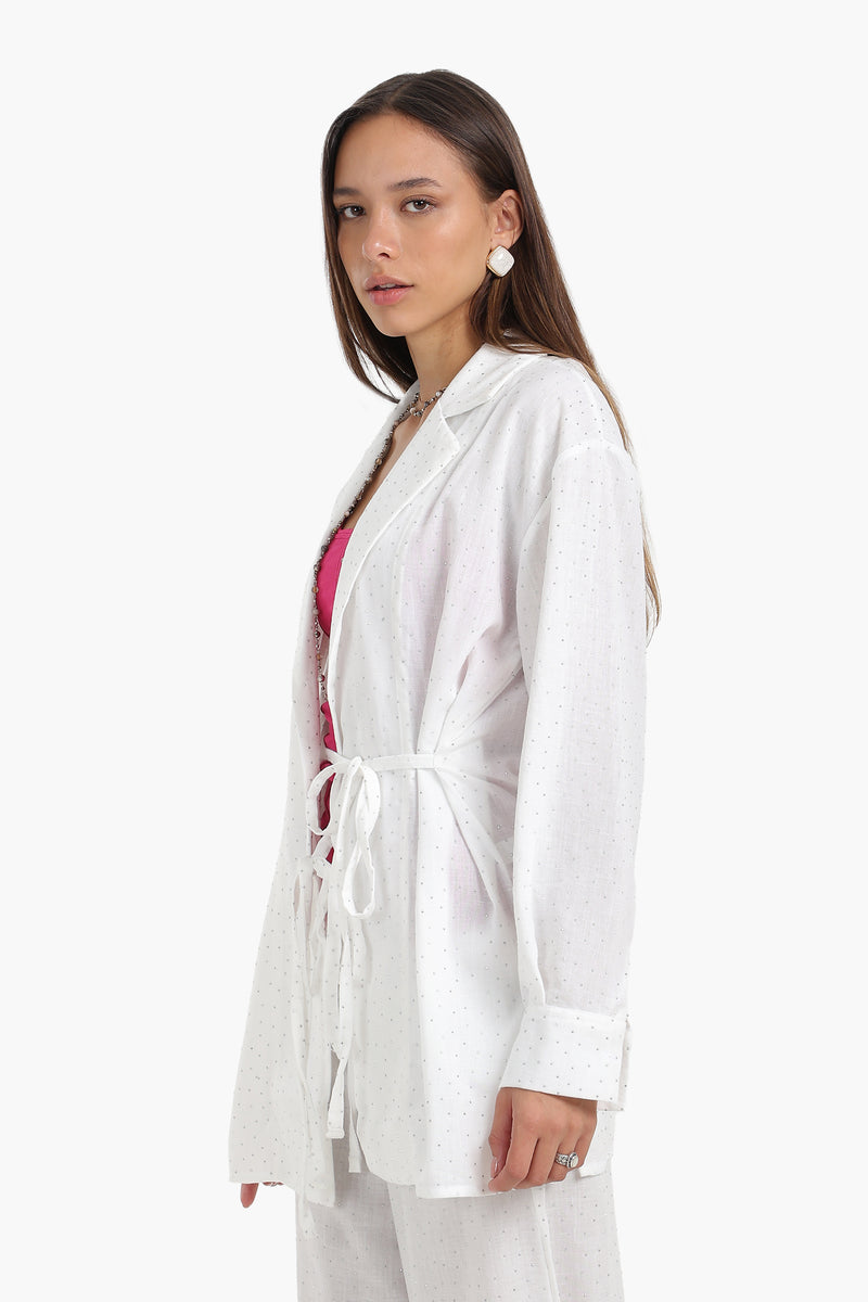 بلوزة كارديجان كارينا بتصميم ملفوف 57139