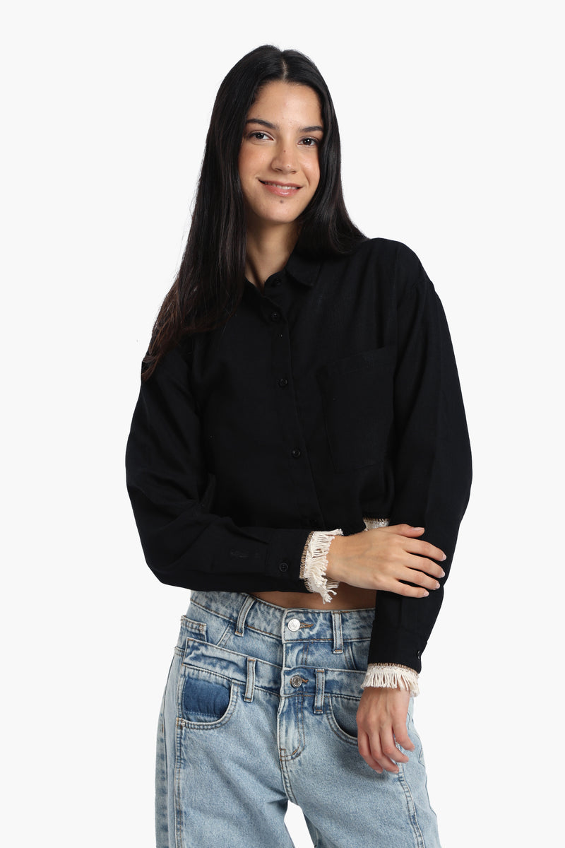 قميص كارينا بشراشيب - أبيض 57273